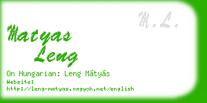 matyas leng business card